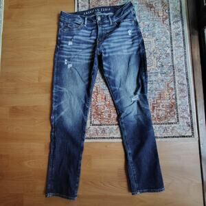 American Eagle AirFlex 360 Slim Jeans 32x30 Dark Wash Distressed